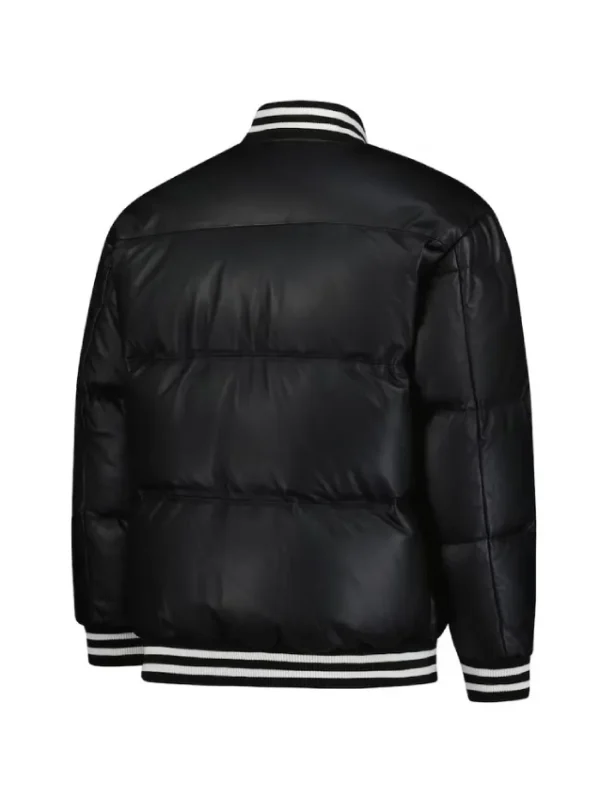 Chicago White Sox Puffer Black Satin Jacket