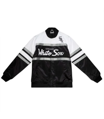 Black and White Chicago White Sox Satin Heavyweight Jacket