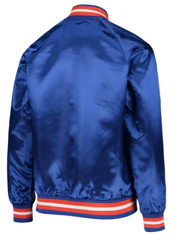 Bomber Denver Broncos Royal Blue Satin Jacket