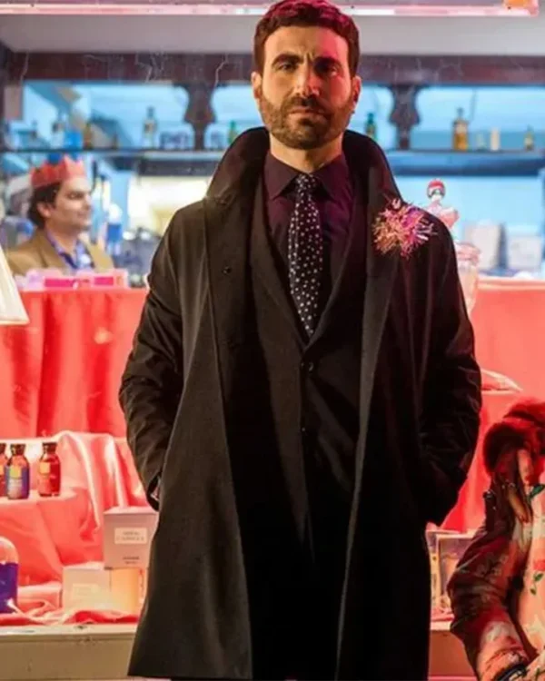 Brett Goldstein Ted Lasso Roy Kent Black Cotton Coat