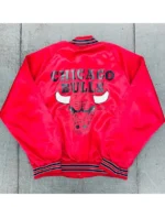 Chicago Bulls 1990’s Locker Line Red Satin Jacket