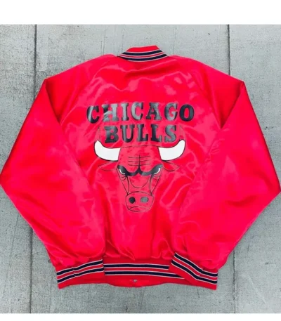 Chicago Bulls 1990’s Locker Line Red Satin Jacket