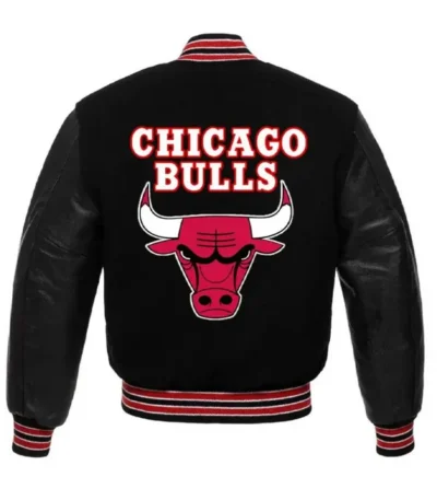 Chicago Bulls Basketball College Black Jacket