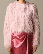 Ted Lasso S03 Keeley Jones Pink Fur Coat