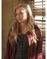 Natalie Alyn Lind The Gifted Red Bomber Jacket