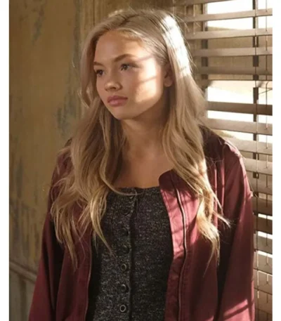 Natalie Alyn Lind The Gifted Red Bomber Jacket