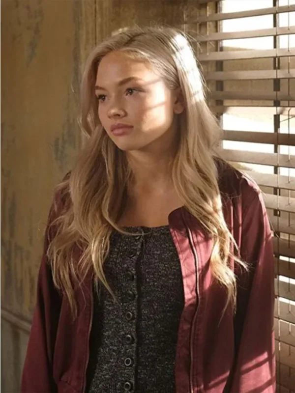 Natalie Alyn Lind The Gifted Red Bomber Jacket