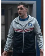 Phil Dunster Ted Lasso Grey and Blue Hooded Jacket
