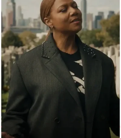 Robyn Mccall The Equalizer S03 Stud Collar Trench Coat