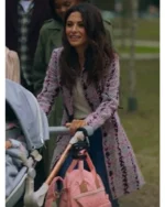 Sex/Life S02 Sarah Shahi Pink Coat