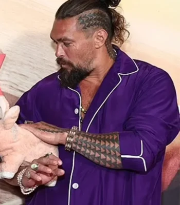 Slumberland 2022 Jason Momoa Purple Suit