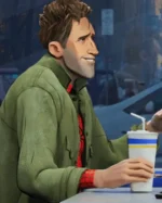 Spider Man Into The Spider Verse Peter B Parker Green Cotton Coat