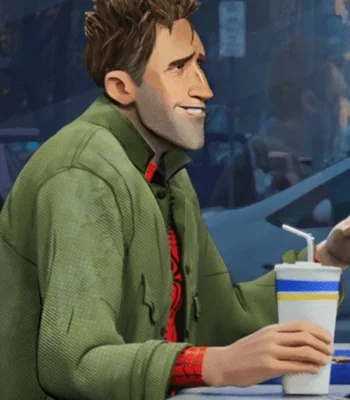 Spider Man Into The Spider Verse Peter B Parker Green Cotton Coat