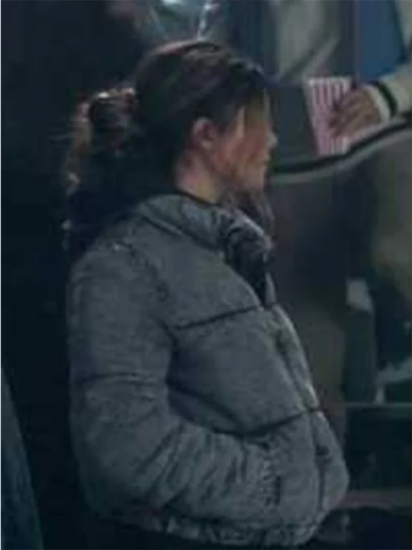 Superman and Lois S02 Sarah Cushing Grey Zip Up Puffer Jacket