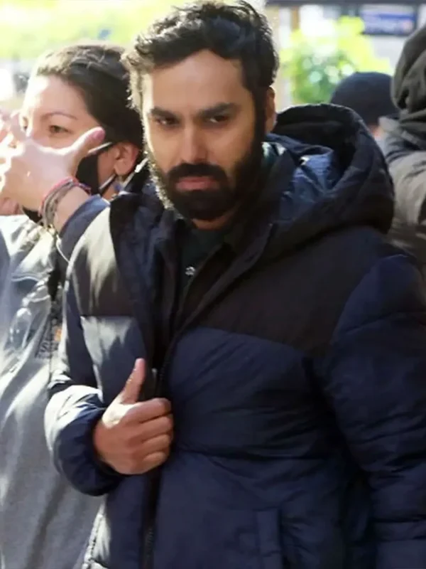 Suspicion Aadesh Chopra Blue and Black Puffer Jacket