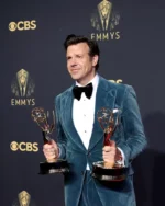 Ted Lasso Jason Sudeikis Blue Velvet Blazer