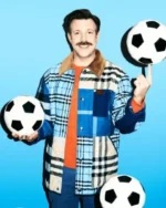 Ted Lasso Jason Sudeikis Quilted Check Jacket