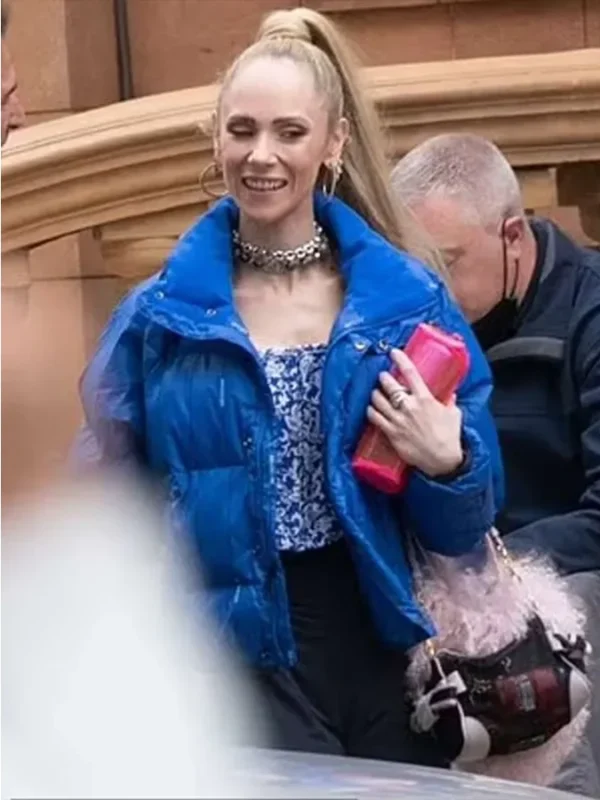 Ted Lasso S03 Juno Temple Blue Puffer Jacket