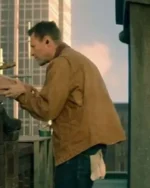 The Bricklayer 2024 Aaron Eckhart Brown Cotton Jacket
