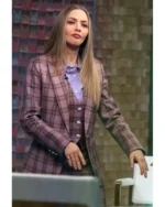 The Dropout S01 Amanda Seyfried Pink Plaid Suit