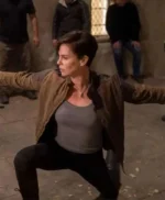 Charlize Theron The Old Guard Brown Cotton Jacket