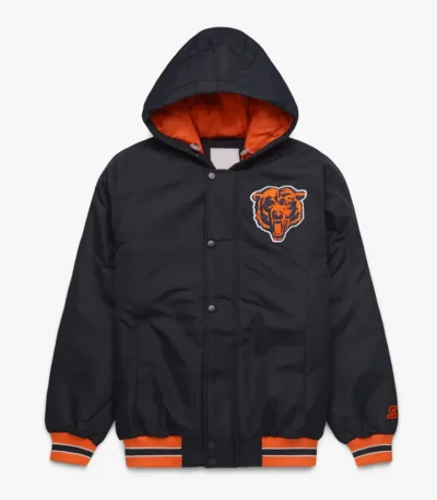 Chicago Bears Black Hooded Jacket