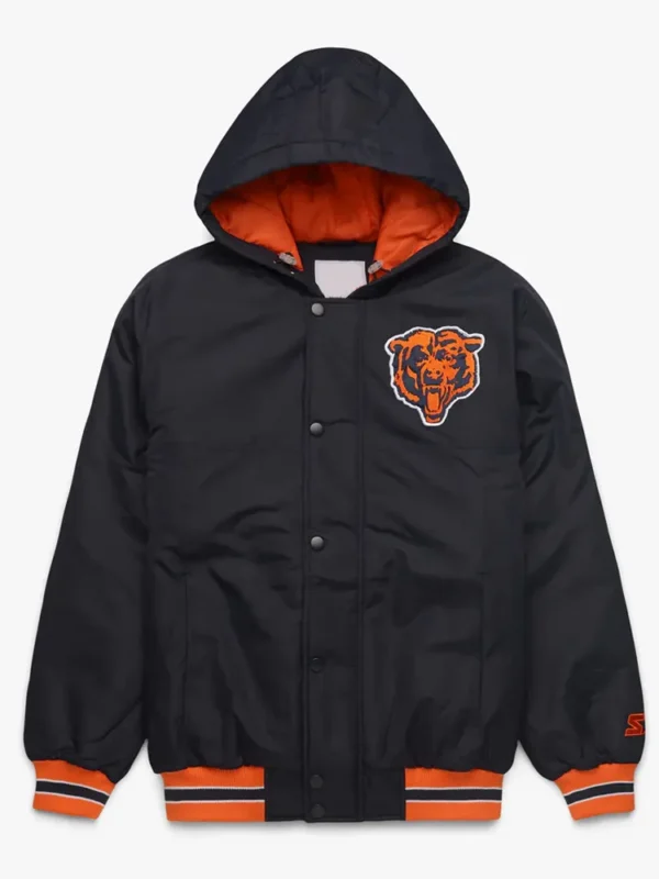 Chicago Bears Black Hooded Jacket
