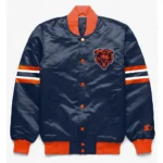Chicago Bears Button Down Navy Jacket