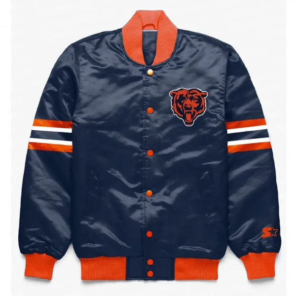 Chicago Bears Button Down Navy Jacket