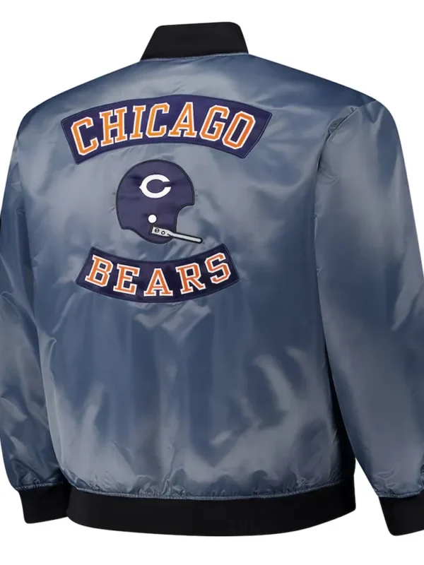 Chicago Bears Charcoal Bomber Full-Zip Jacket
