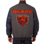 Chicago Bears Charcoal and Navy Varsity Jacket