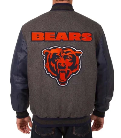 Chicago Bears Charcoal and Navy Varsity Jacket