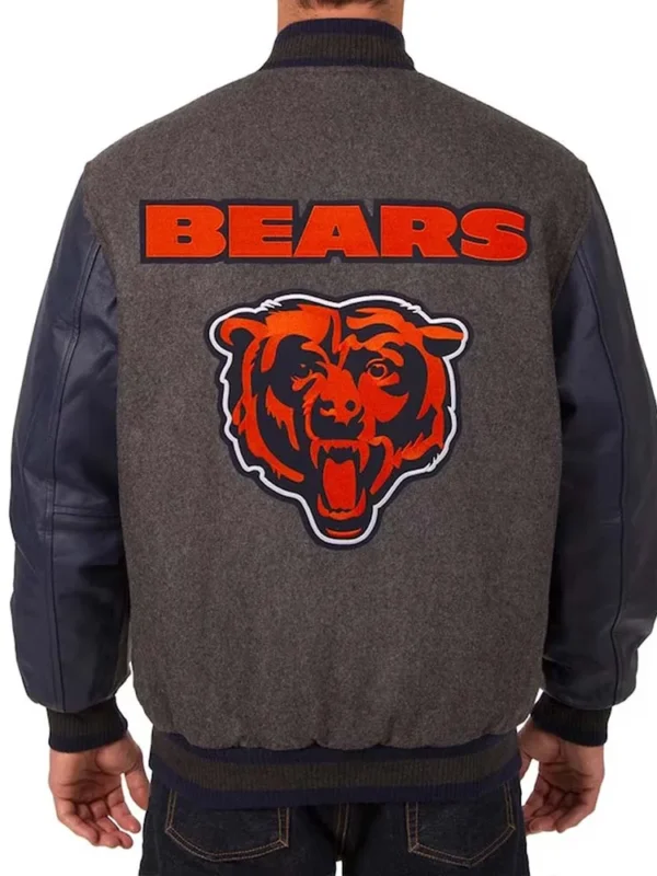 Chicago Bears Charcoal and Navy Varsity Jacket