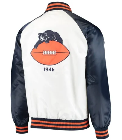 Chicago Bears Clean Up Throwback Satin Full-Snap Jacket