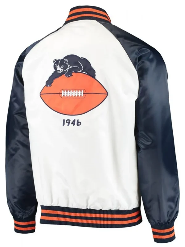 Chicago Bears Clean Up Throwback Satin Full-Snap Jacket