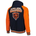 Chicago Bears Defender College Navy Hoodie Varsity Jacket
