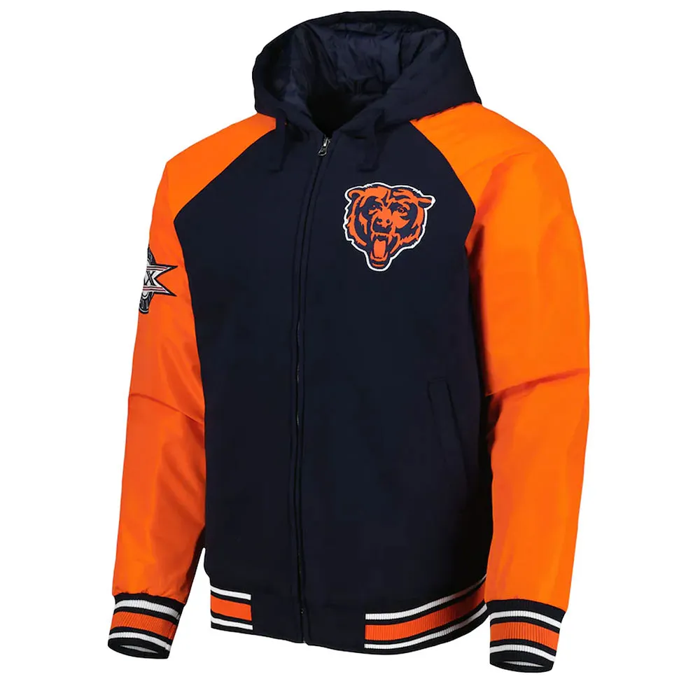 Chicago Bears Defender College Navy Hoodie Varsity Jacket Chicago Bears Defender College Navy Hoodie Varsity Jacket