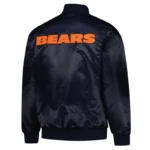 Chicago Bears Exclusive Navy Varsity Satin Jacket