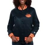 Chicago Bears Full Count Navy Satin Jacket