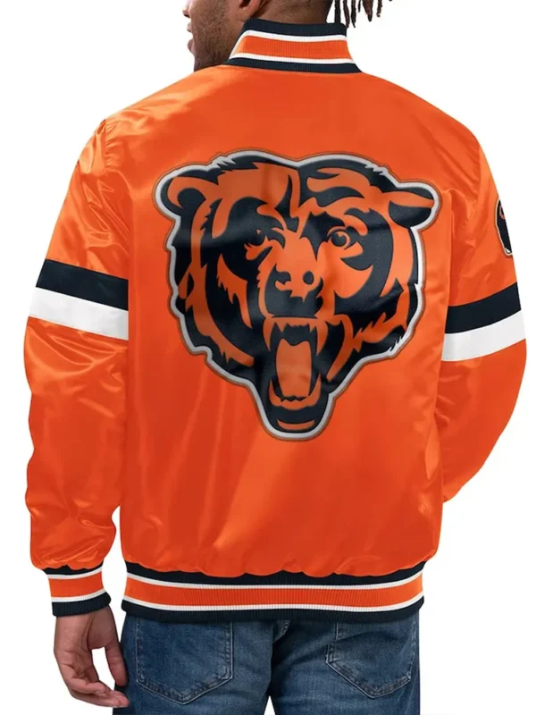 Chicago Bears Home Game Orange Satin Jacket