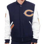Chicago Bears Letterman Navy Blue-White Jacket