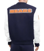 Chicago Bears Letterman Navy Blue-White Jacket