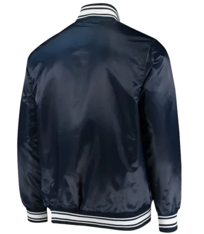 Chicago Bears Locker Room Bomber Blue Satin Jacket