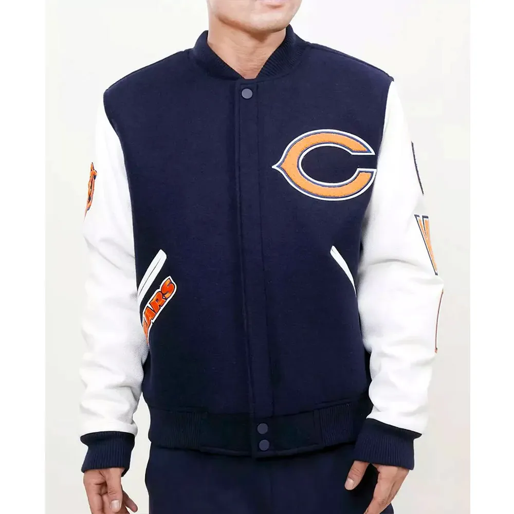 Chicago Bears Logo Letterman Jacket Chicago Bears Logo Letterman Jacket