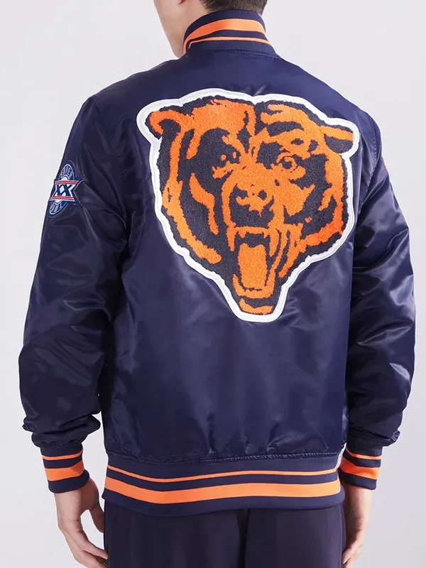 Chicago Bears Mashup Classic Rib Satin Jacket