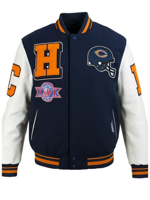 Chicago Bears Mashup Classic Rib Varsity Jacket