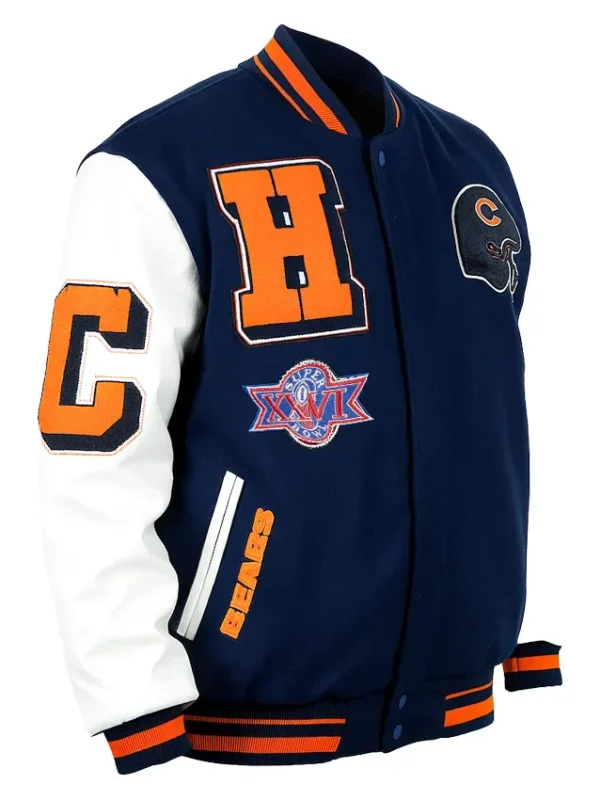 Chicago Bears Mashup Classic Rib Varsity Jacket