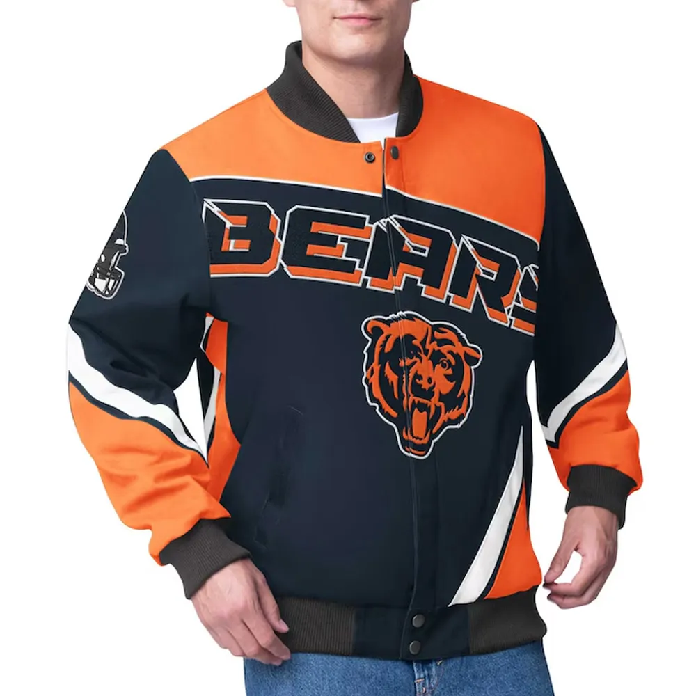 Chicago Bears Maximum Racing Navy Jacket Chicago Bears Maximum Racing Navy Jacket