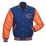 Chicago Bears NFL Varsity Orange and Blue Jacket