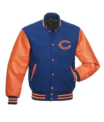 Chicago Bears NFL Varsity Orange and Blue Jacket